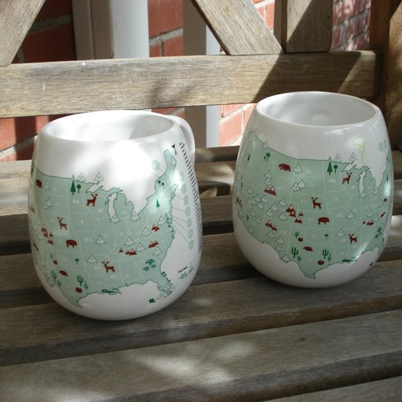 PAIR OF TROUVAILLE GLOBAL US NATIONAL PARKS 16.9 OZ MADE IN POLAND - Picture 1 of 5